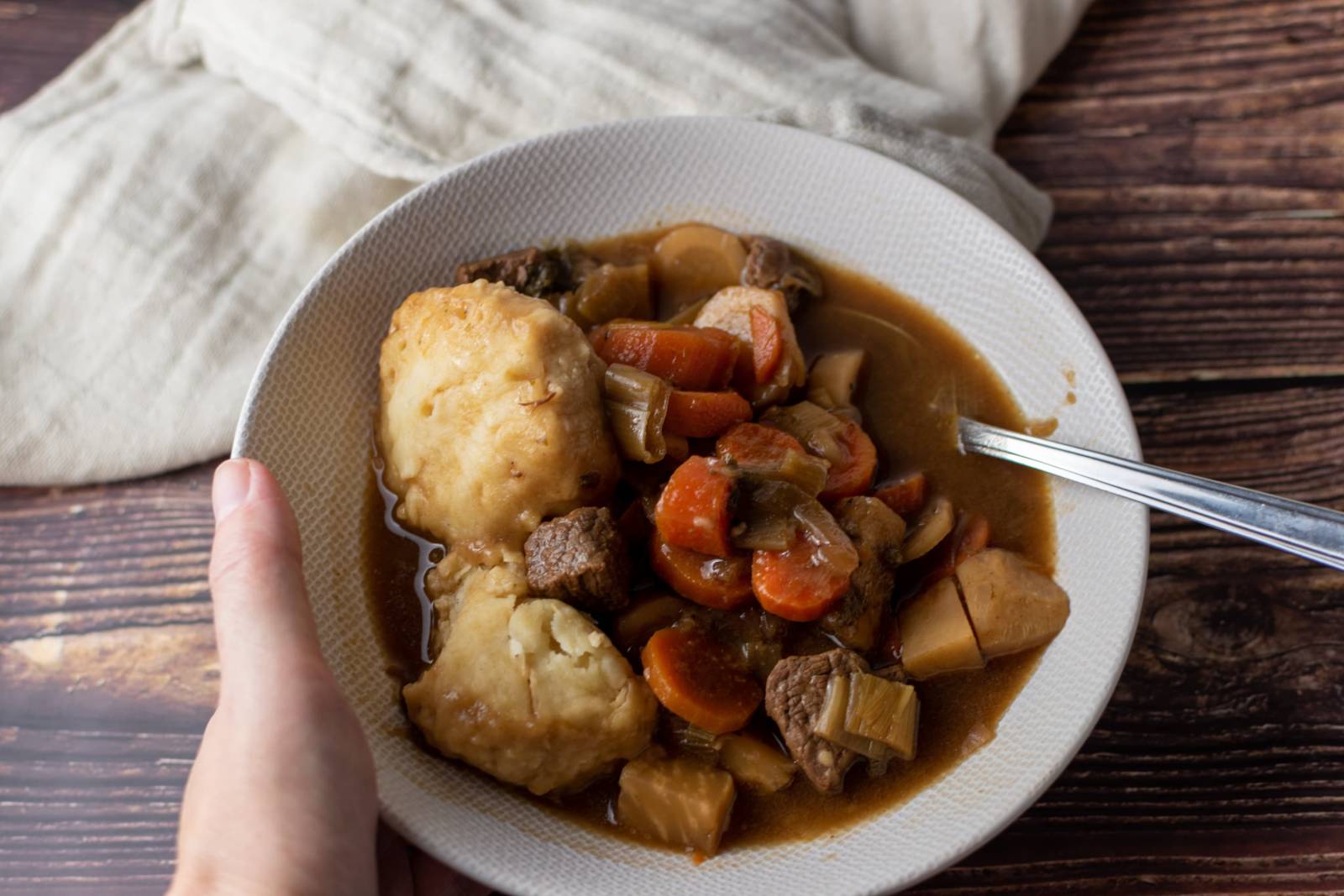 Parson’s Nose Braised Beef Blade with Traditional English Dumplings