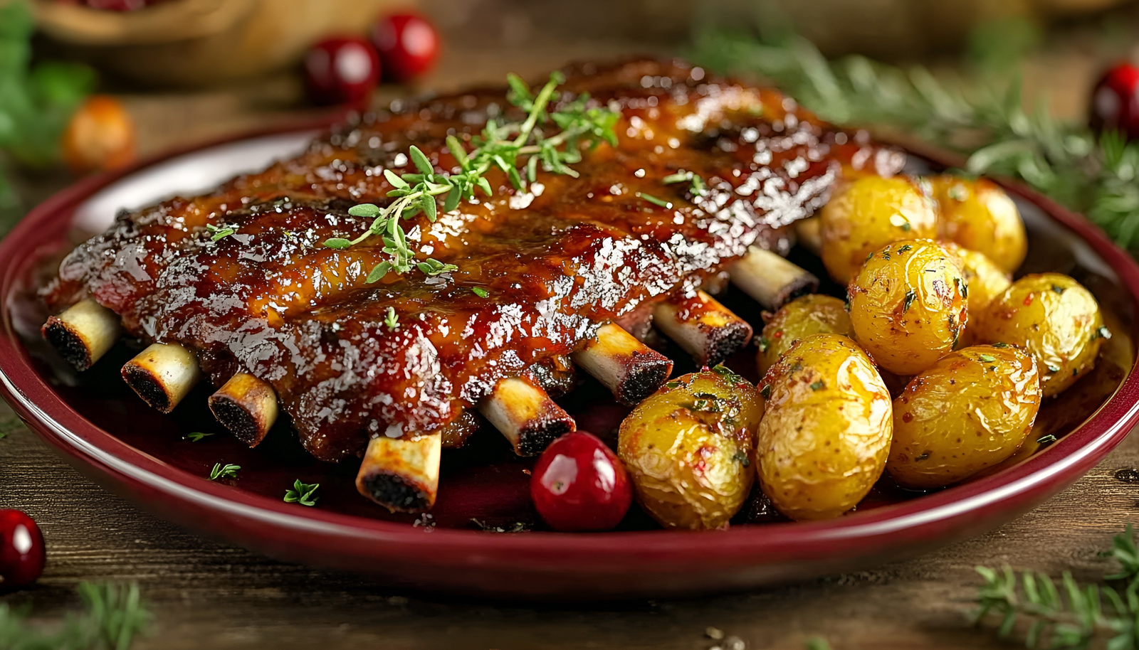 Pork Rack And Potatoes