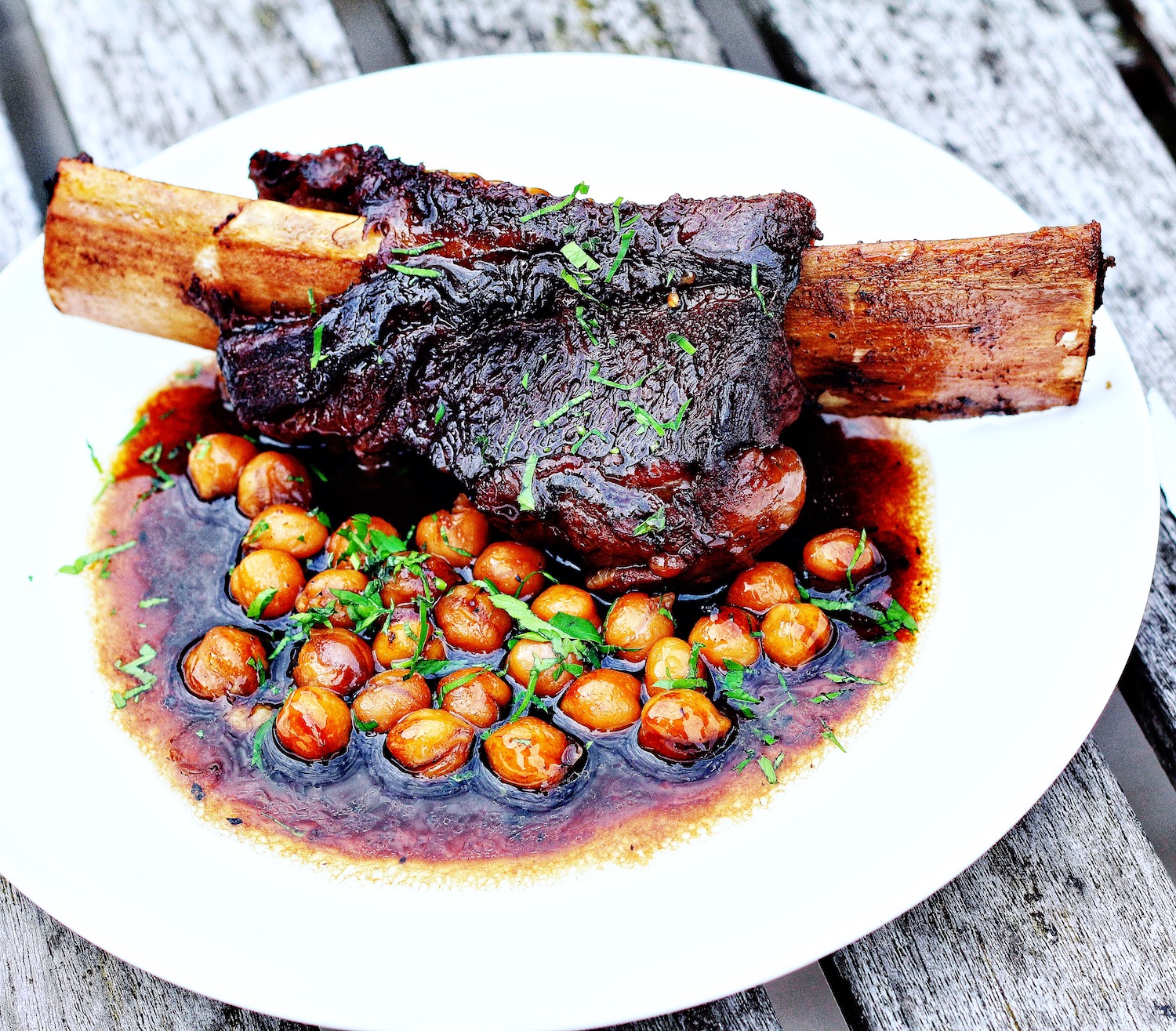 Guinness Braised Short Ribs with Chickpeas Recipe